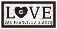 San Francisco Giants 6" x 12" Love Sign