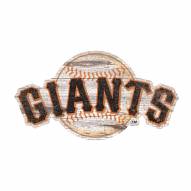 San Francisco Giants Distressed Logo Cutout Sign