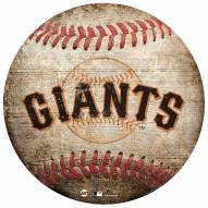 San Francisco Giants Baseball Shaped Sign