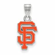 San Francisco Giants Sterling Silver Small Enameled Pendant