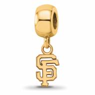 San Francisco Giants Sterling Silver Gold Plated Extra Small Dangle Bead