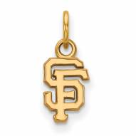 San Francisco Giants Sterling Silver Gold Plated Extra Small Pendant