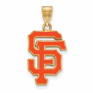 San Francisco Giants Sterling Silver Gold Plated Large Pendant