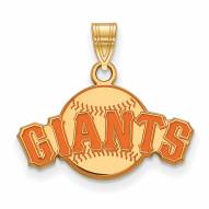 San Francisco Giants Sterling Silver Gold Plated Small Pendant