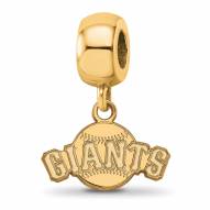 San Francisco Giants Sterling Silver Gold Plated Extra Small Dangle Bead