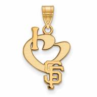 San Francisco Giants Sterling Silver Gold Plated Large Pendant