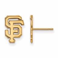 San Francisco Giants MLB Sterling Silver Gold Plated Small Post Earrings