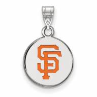 San Francisco Giants Sterling Silver Small Enameled Pendant