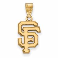 San Francisco Giants MLB Sterling Silver Gold Plated Medium Pendant
