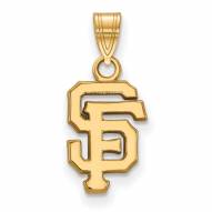 San Francisco Giants MLB Sterling Silver Gold Plated Small Pendant