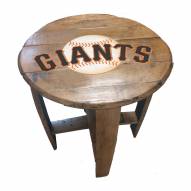 San Francisco Giants Oak Barrel Table