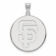 San Francisco Giants Sterling Silver Extra Large Disc Pendant