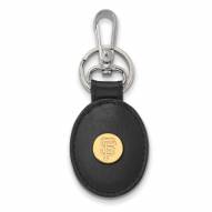 San Francisco Giants Sterling Silver Gold Plated Black Leather Key Chain