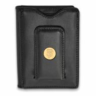 San Francisco Giants Sterling Silver Gold Plated Black Leather Wallet