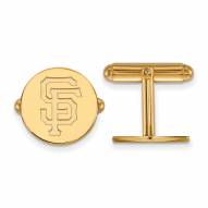 San Francisco Giants Sterling Silver Gold Plated Cuff Links