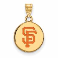 San Francisco Giants Sterling Silver Gold Plated Small Pendant
