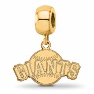 San Francisco Giants Sterling Silver Gold Plated Small Dangle Bead