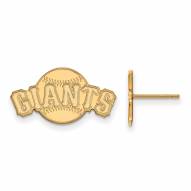 San Francisco Giants Sterling Silver Gold Plated Small Post Earrings
