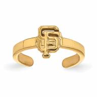 San Francisco Giants Sterling Silver Gold Plated Toe Ring