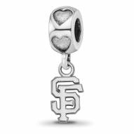 San Francisco Giants Sterling Silver Heart Bead