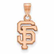 San Francisco Giants Sterling Silver Rose Gold Plated Small Pendant