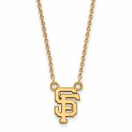 San Francisco Giants Sterling Silver Gold Plated Small Pendant Necklace