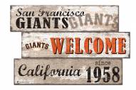 San Francisco Giants Welcome 3 Plank Sign