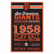 San Francisco Giants Established Wood Sign