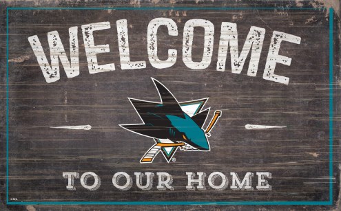 San Jose Sharks 11&quot; x 19&quot; Welcome to Our Home Sign