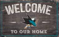 San Jose Sharks 11" x 19" Welcome to Our Home Sign