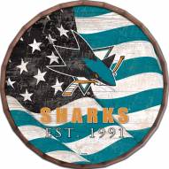 San Jose Sharks 16" Flag Barrel Top