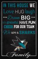 San Jose Sharks 17" x 26" In This House Sign