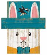 San Jose Sharks 19" x 16" Easter Bunny Head