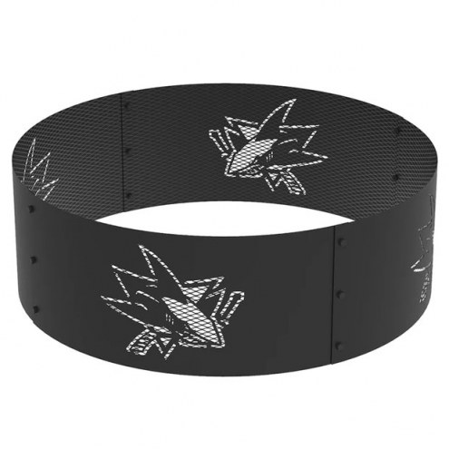 San Jose Sharks 36&quot; Round Steel Fire Ring