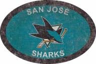 San Jose Sharks 46" Team Color Oval Sign