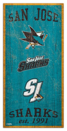 San Jose Sharks 6&quot; x 12&quot; Heritage Sign