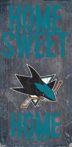 San Jose Sharks 6&quot; x 12&quot; Home Sweet Home Sign