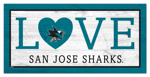 San Jose Sharks 6&quot; x 12&quot; Love Sign