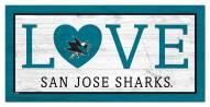 San Jose Sharks 6" x 12" Love Sign
