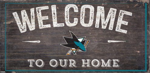 San Jose Sharks 6&quot; x 12&quot; Welcome Sign