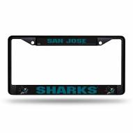 San Jose Sharks Black Metal License Plate Frame