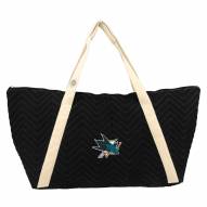 San Jose Sharks Chevron Stitch Weekender Bag