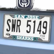 San Jose Sharks Chrome Metal License Plate Frame