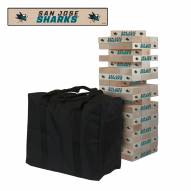 San Jose Sharks Giant Wooden Tumble Tower Game