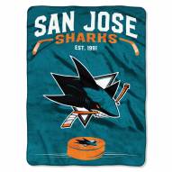 San Jose Sharks Inspired Raschel Blanket
