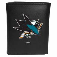 San Jose Sharks Large Logo Leather Tri-fold Wallet