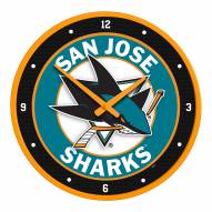 San Jose Sharks Modern Disc Wall Clock