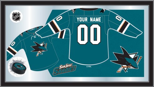 San Jose Sharks Personalized Jersey Mirror