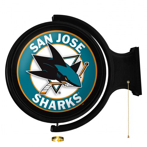 San Jose Sharks Round Rotating Lighted Wall Sign