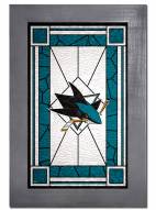 San Jose Sharks Stained Glass with Frame